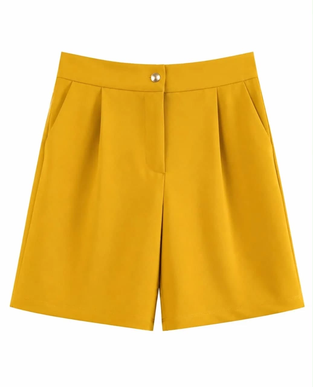 Mustard Yellow Tailored Shorts